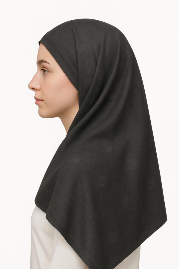 Batic negru damă 80x80 din cașmir cu lână – elegant și călduros